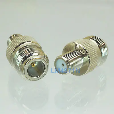 

DHL/EMS 20 LOTS 1pce Adapter 75 ohm N female jack to F TV female RF connector straight F/F -d2