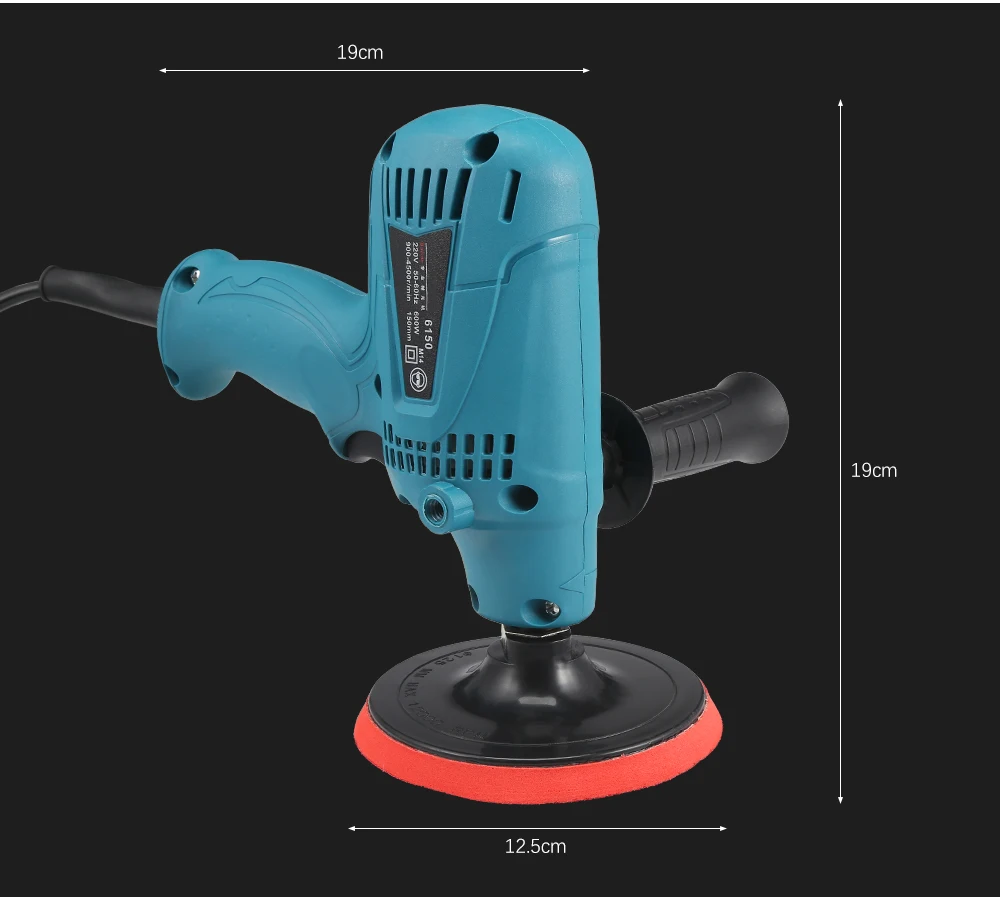 600W Grinder Polishing Sanding Machine Auto Car Polisher 1- 6 Gear Speed Adjustable Waxing Tools Car Accessories Powewr Tools