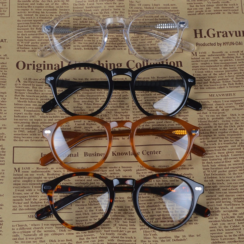 Маленькие оптические очки круглой формы, оправа для мужчин и женщин, солнцезащитные очки для женщин, очки для компьютера, прозрачные очки для очков, фирменный дизайн, ацетат, винтажный стиль