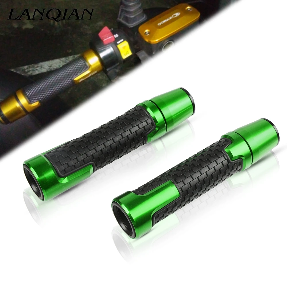 

7/8'' Motorcycle Anti-Skid Handle Grips With Handle Grip End CNC 22mm For burgman 400 650 vstrom 650 honda msx 125 bmw f800r