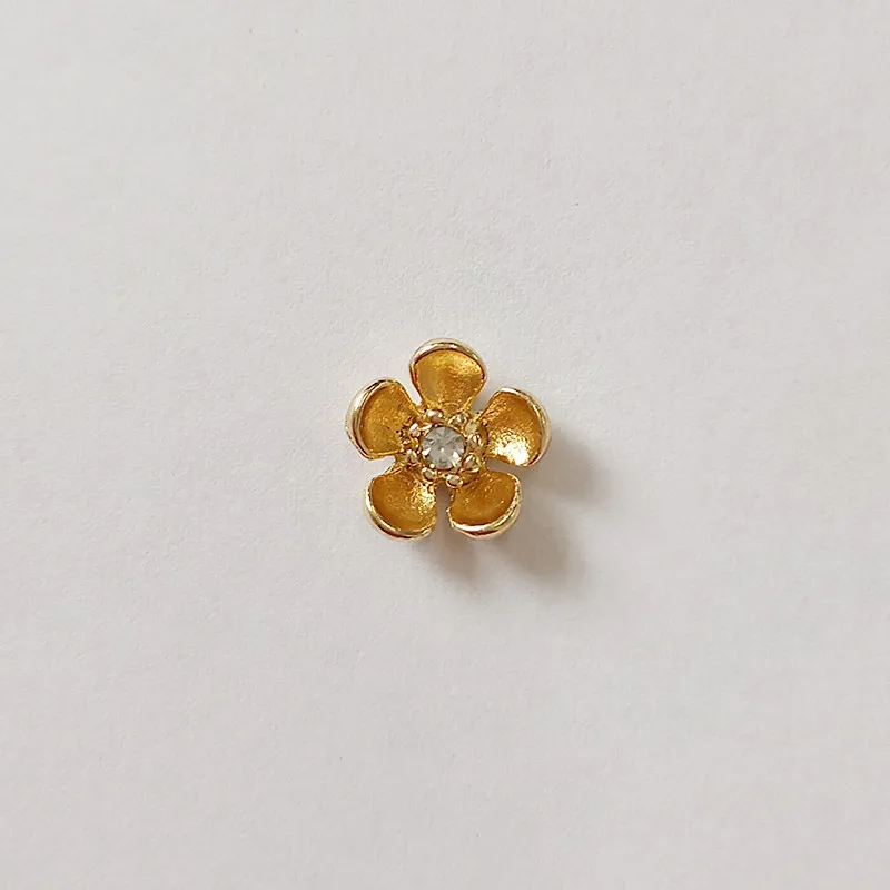 금속 합금 KC 금도금 꽃, 쥬얼리 제작용 DIY 수제 재료, 13mm, 30 개