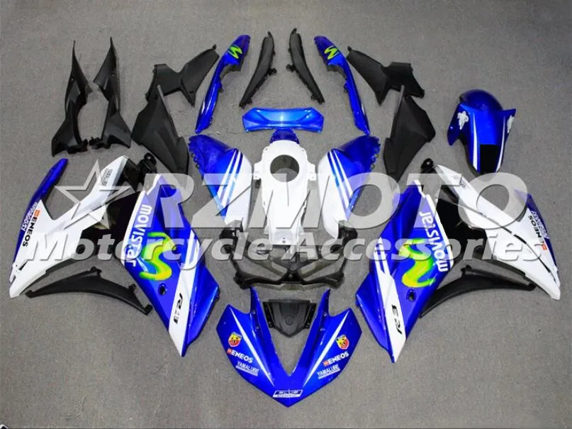 4 подарки ABS литьевая форма мотоцикл Обтекатели подходит для YAMAHA R3 R25- 15-19 Кузов Набор на заказ синий белый