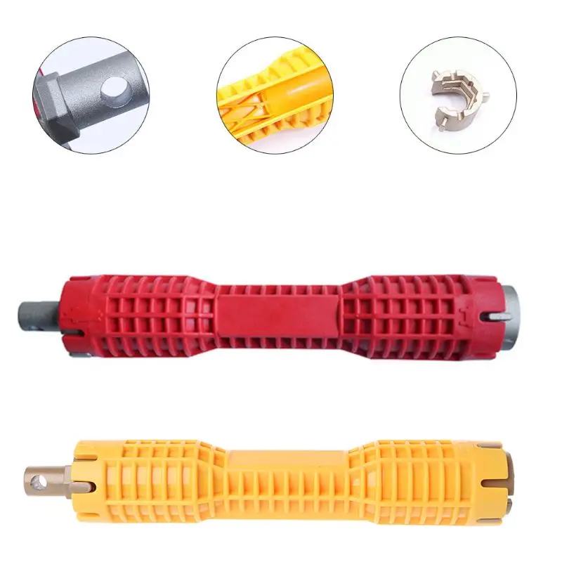 

Multifunctional Faucet and Sink Installer Wrench Anti-Slip Handle Double Head Wrench Tool for Kitchen Bathroom