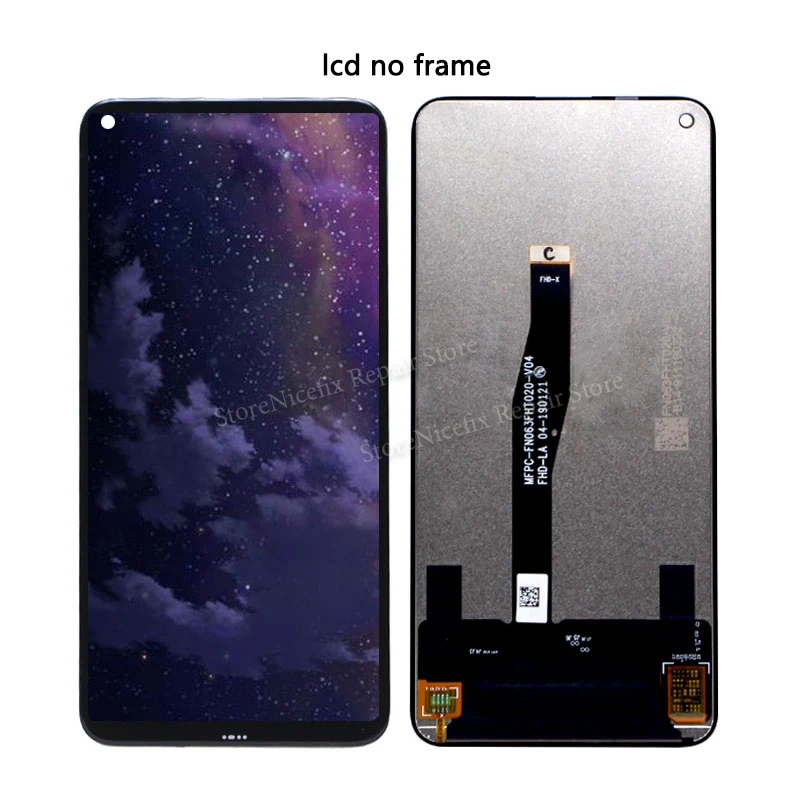 Для huawei honor 20 ЖК-дисплей кодирующий преобразователь сенсорного экрана в сборе новая запасная часть дисплея 6,26 дюйма для honor 20 YAL-L21 lcd