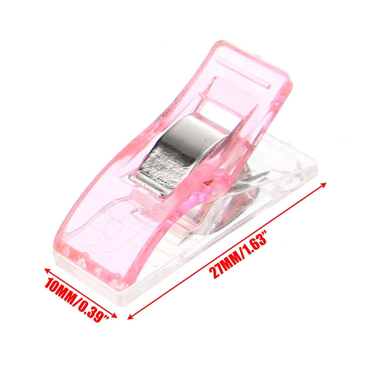 100pcs 2.7*1cm Plastic Sewing Clips Textile Cloth Fabric Holding Clamp Multi-color Home DIY Patchwork Craft Accessories