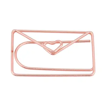 

12Pcs Decorative Envelop Shape paper clip Bookmark Document Organizing Clip