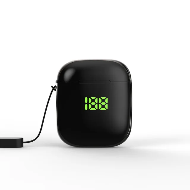 WK60 TWS мини беспроводной Bluetooth 5,0 наушники сенсорный светодиодный дисплей наушники гарнитура Беспроводная зарядка коробка HIFI Качество звука - Цвет: WK60 LED