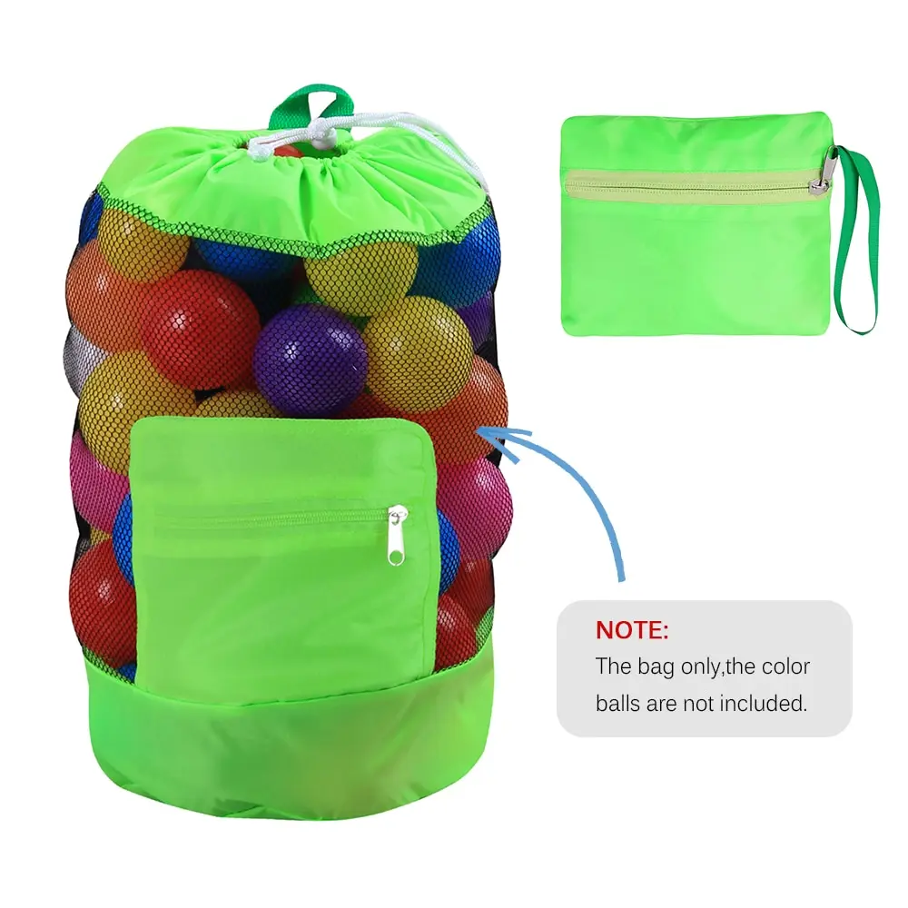 Пляжная сумка из сетки Tote Drawstring пляжный рюкзак сумка для плавания для детей для путешествий пляж аквапарк супермаркет сумка для хранения - Цвет: Green