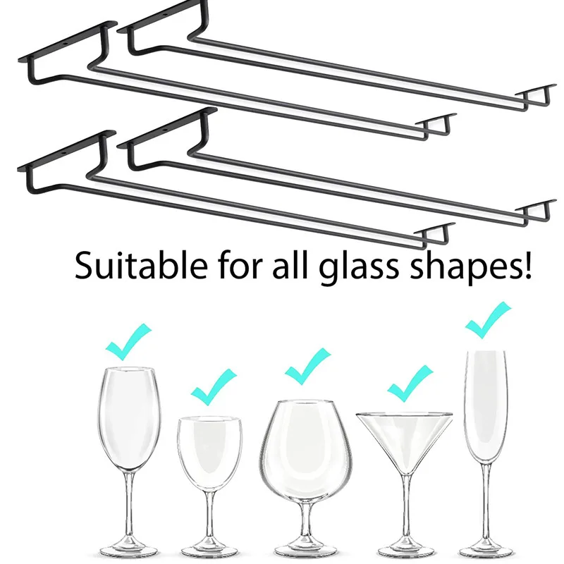 Wine Glass Holder under Cabinet,2 Pack Wine Stemware Holder,Wine