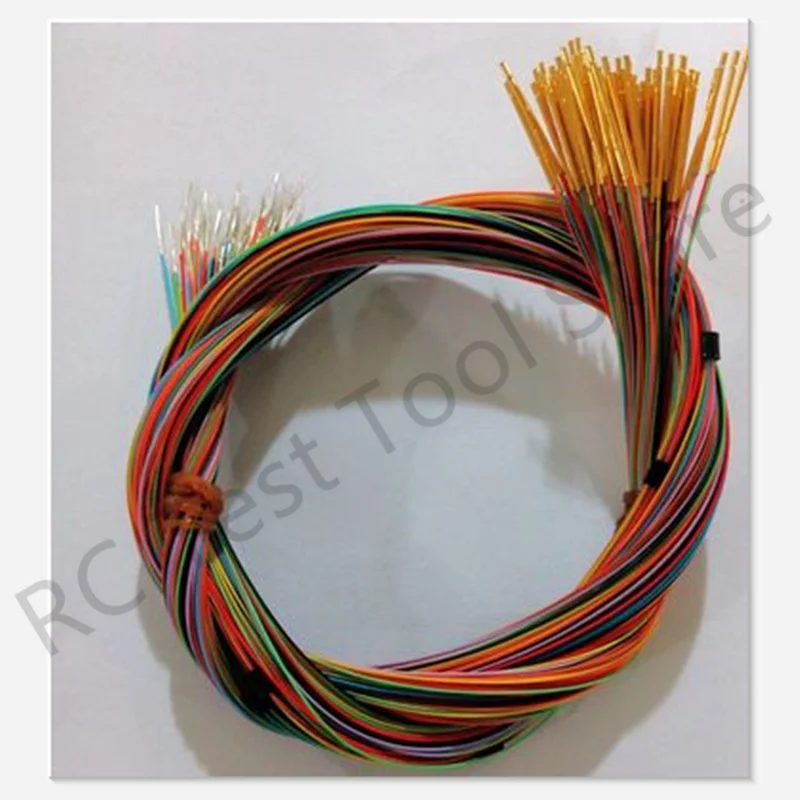 와이어가 있는 소켓 R50-2W R50-1W R50-3W 스프링 테스트 프로브 P50-B PCB 테스트 핀 리셉터클 베어 PCB 포고 핀 사전 배선된 30AWG 와이어