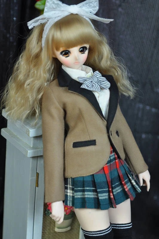 1/6 1/4 1/3 масштаб BJD кукольная одежда Студенческая клетчатая юбка для BJD/SD аксессуары YOSD. В комплект не входят кукла, обувь, парик и другие A0925