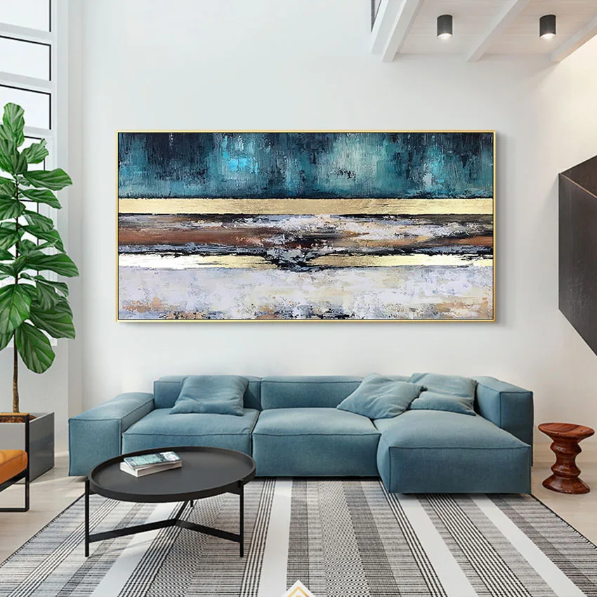 

High Quality Handmade canvas Oil Painting Wall Decoration Art And Gold Foil Non-toxic Pigment For Beautification Of Homes Hotels