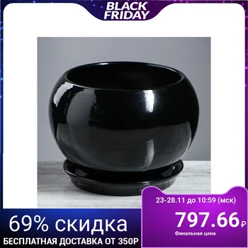 

Flowerpot Ball, premium, black, 2 L 4309222