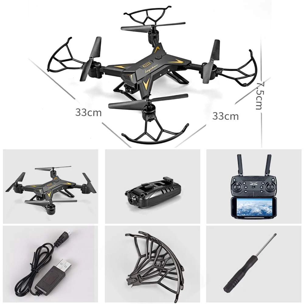 Портативный Радиоуправляемый Дрон с 4K HD камерой wifi FPV Вертолет 20 минут долгое