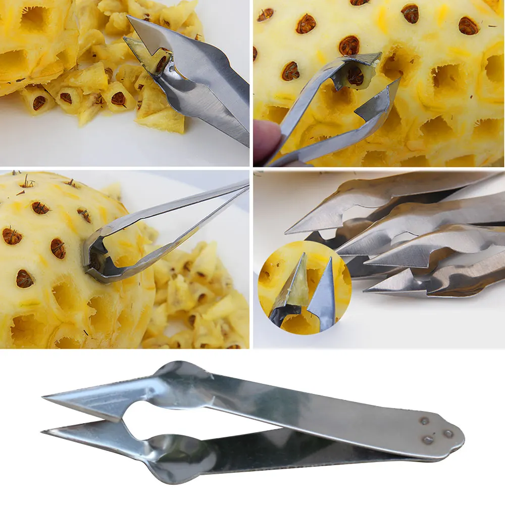 

1pc Pineapple Eye Remover Tool Stainless Steel Pineapple Peeler Knife Slicer Clip Fruit Cutter Corer Kitchen Tools