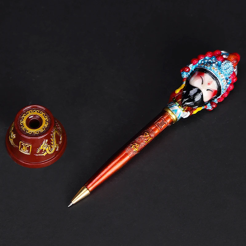 Китайская Пекинская опера маска милые ручки с персонажами мультфильмов китайский стиль Популярные ремесла каваи комедия шариковые забавные гелевые ручки канцелярские принадлежности - Цвет: 17