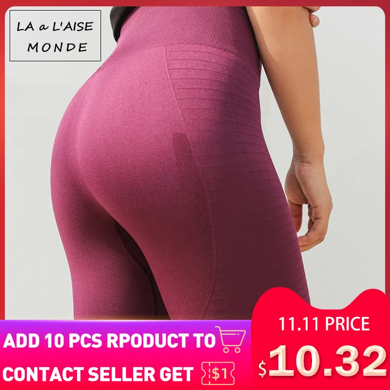 Baratos Lucylizz pantalones de Yoga para mujer Fitness Leggings deportivos para correr mallas ropa deportiva Push Up pantalones gimnasio ropa malla Pantalones deportivos