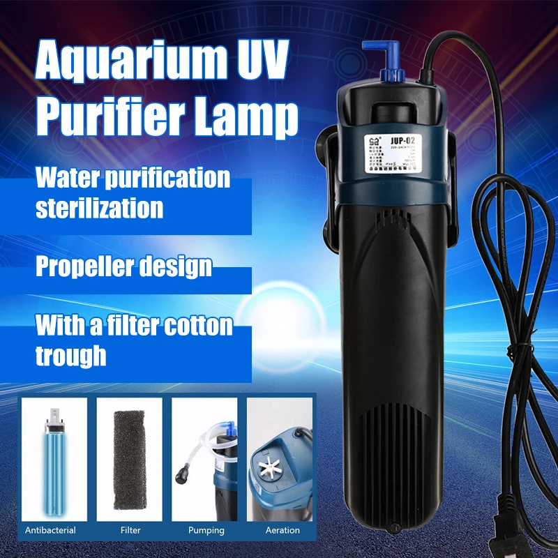 Насос-фильтр для аквариума 5 Вт/8 Вт 220 В УФ-лампа аксессуары стерилизатор очистка