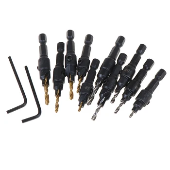 

5pcs HSS Countersink Drill Bit Set Screw Woodworking Chamfer Tool Hot Sale Drop Shipping
