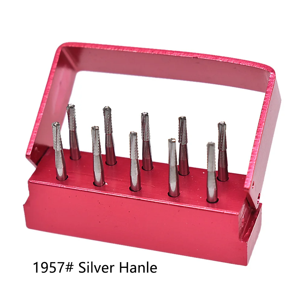 10PCS/Box Dentistry Broken Crown Needle For Break Crown With Metal Bur Box Endodontic High Speed Dental Drill Dentist Tools