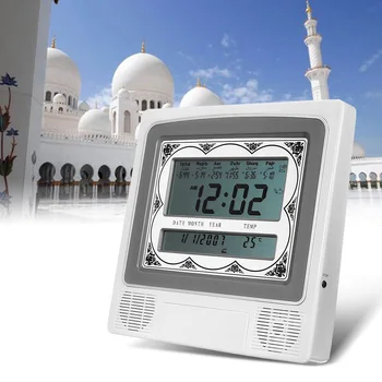 

LCD Automatic Islamic Azan Digital Alarm Clock Muslim Prayer Adhan Qibla Alarm Wall Desk Table Clock Home Decoration