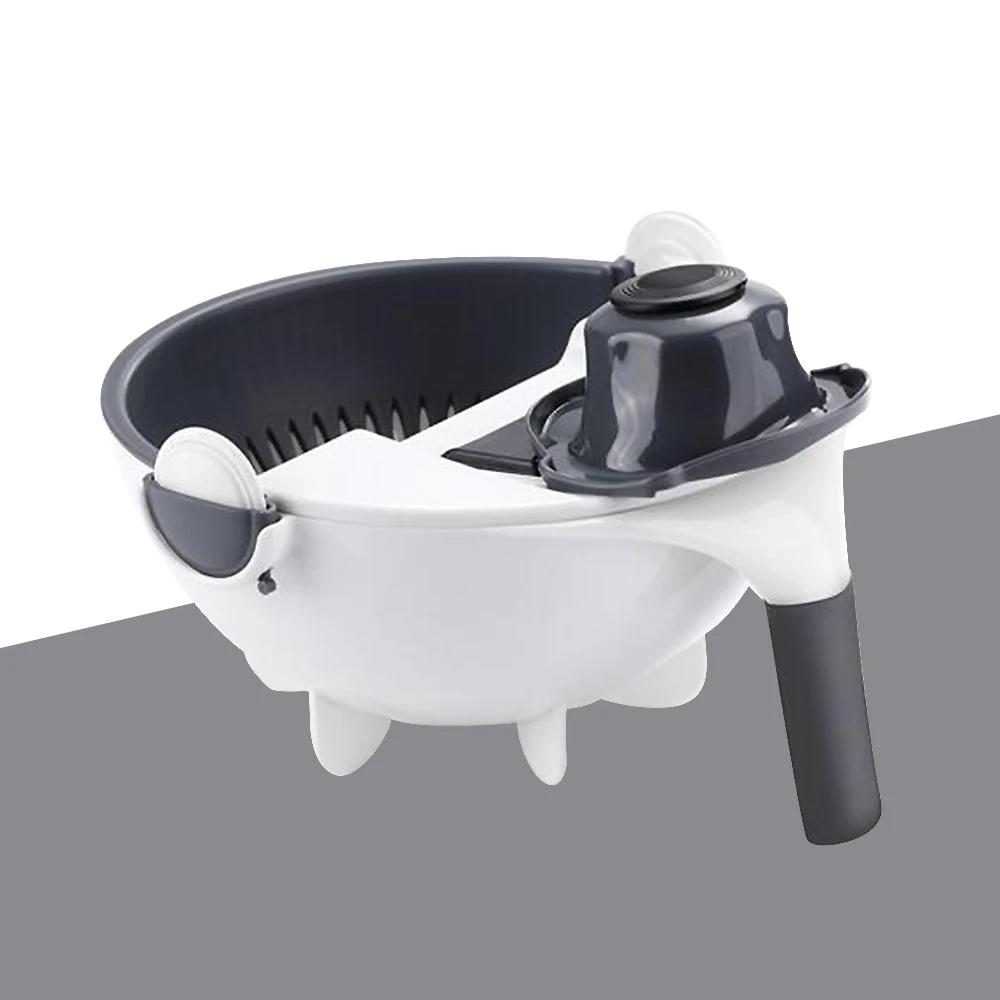 Новинка вращающееся устройство резки овощей и фруктов со сливной корзиной