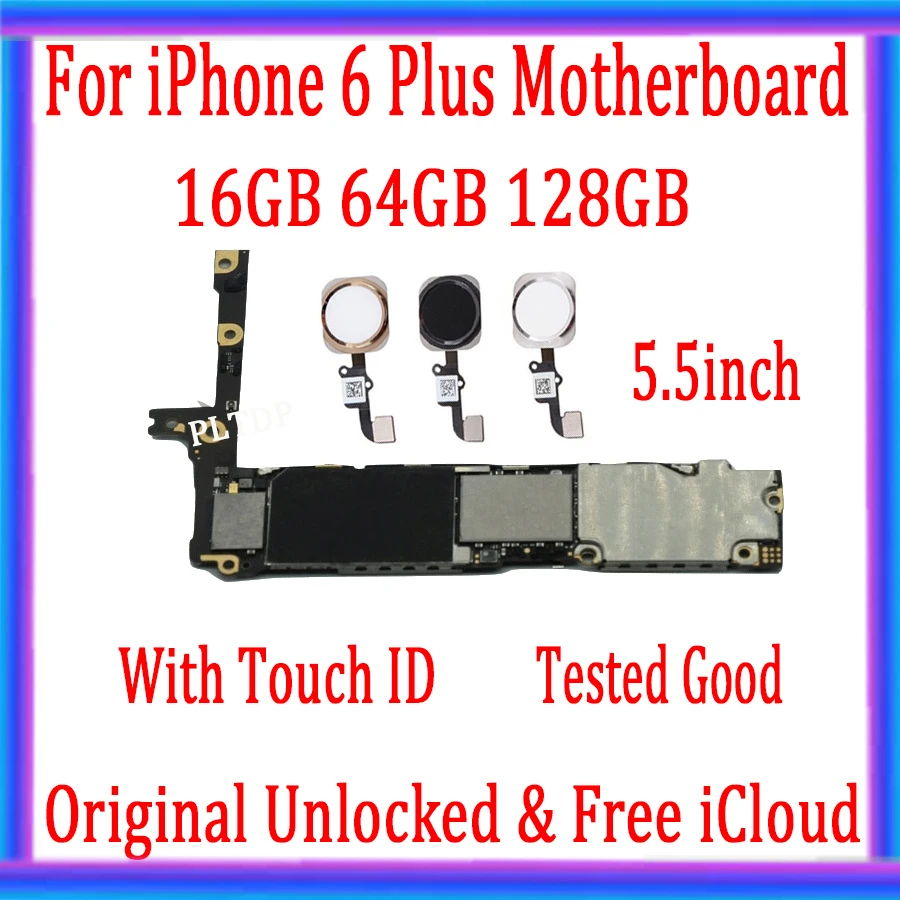 100% оригинальная 16 Гб/64 Гб/128 ГБ материнская плата для iphone 6 Plus разблокированные