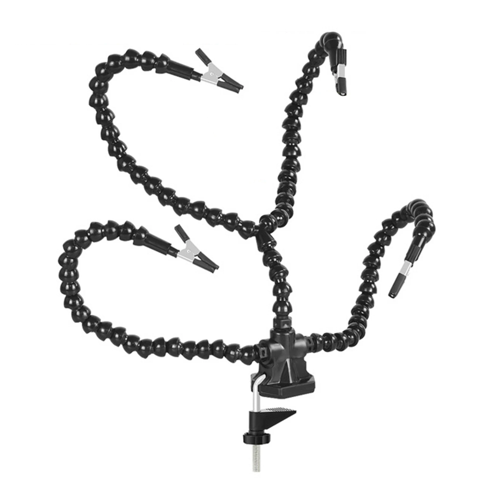 Soldering Helping Hands Helping Hands Soldering Third Hand PCB Tool 3 Flexable Arms Rotatable Clips and Stable Desk Clamp Base Soldering Assembly