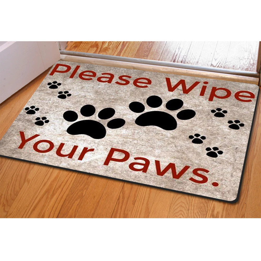 

Welcome Doormat Entrance Mat Hallway Wipe Your Paw Printed Anti-Slip Floor Mat Area Rugs Funny Custom Front Door Mats Indoor