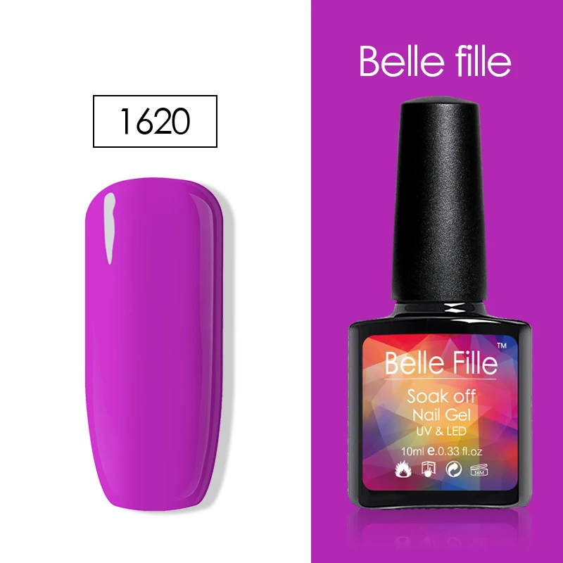 Belle Fille розовый гель лак для ногтей Lakiery Hybrydowe Vernis Полупостоянный УФ Шарм Блестящий