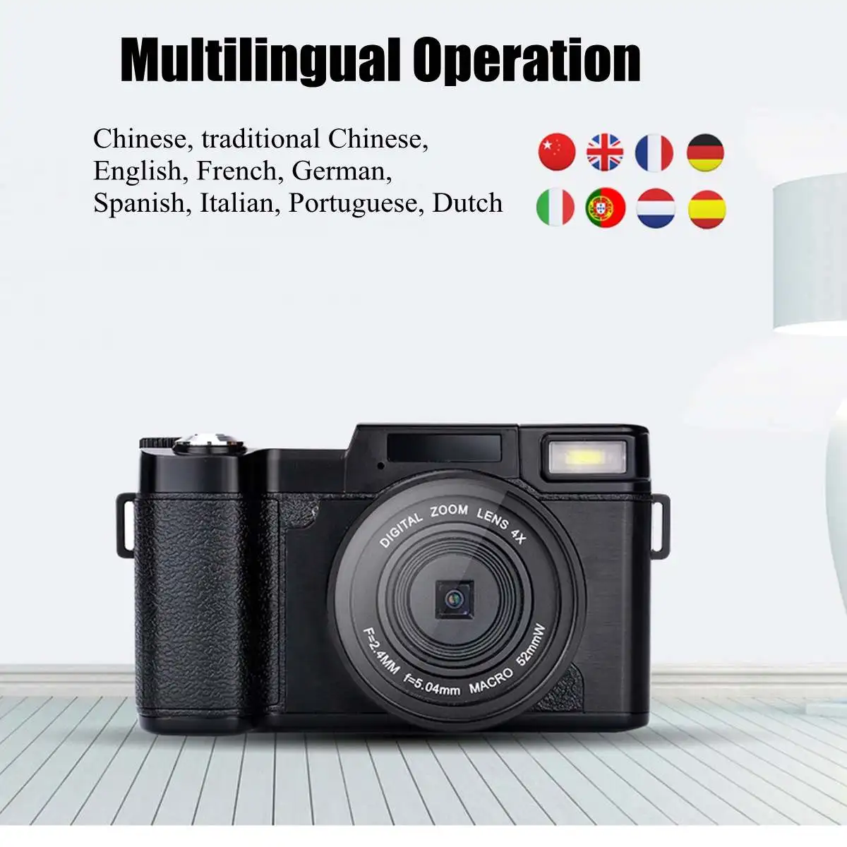 Video Camera Camcorder with Microphone FHD 1080P
