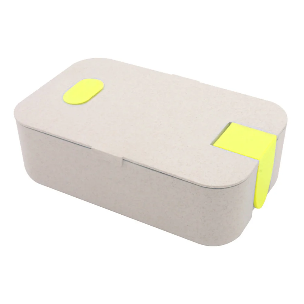 

800ml Healthy Material Lunch Box Children's Portable Camping Food Box Leak Proof Lunch Box Wheat Straw Bento Boxes