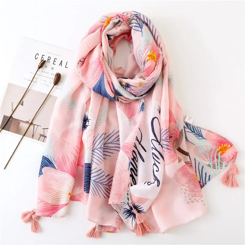 KYQIAO Женский Осенний весенний испанский стиль длинный хиппи этнический розовый геометрический лоскутный шарф шаль - Цвет: style 3