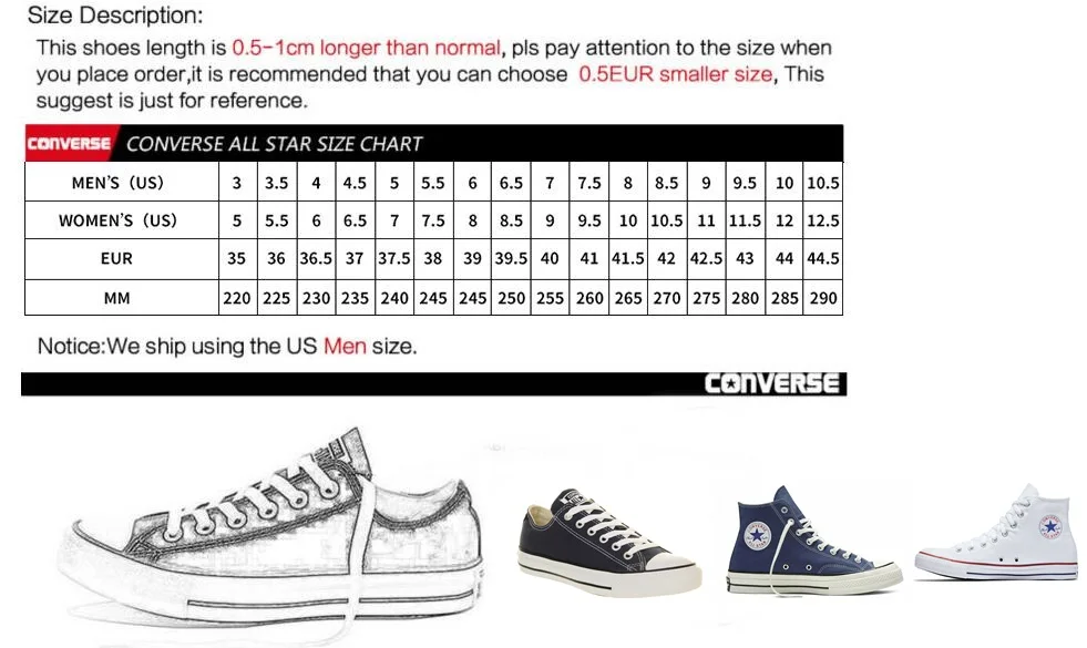 Converse Star elevación para zapatos impreso bordado bajo Plataforma superior de la mujer Zapatillas de deporte|Skate| AliExpress