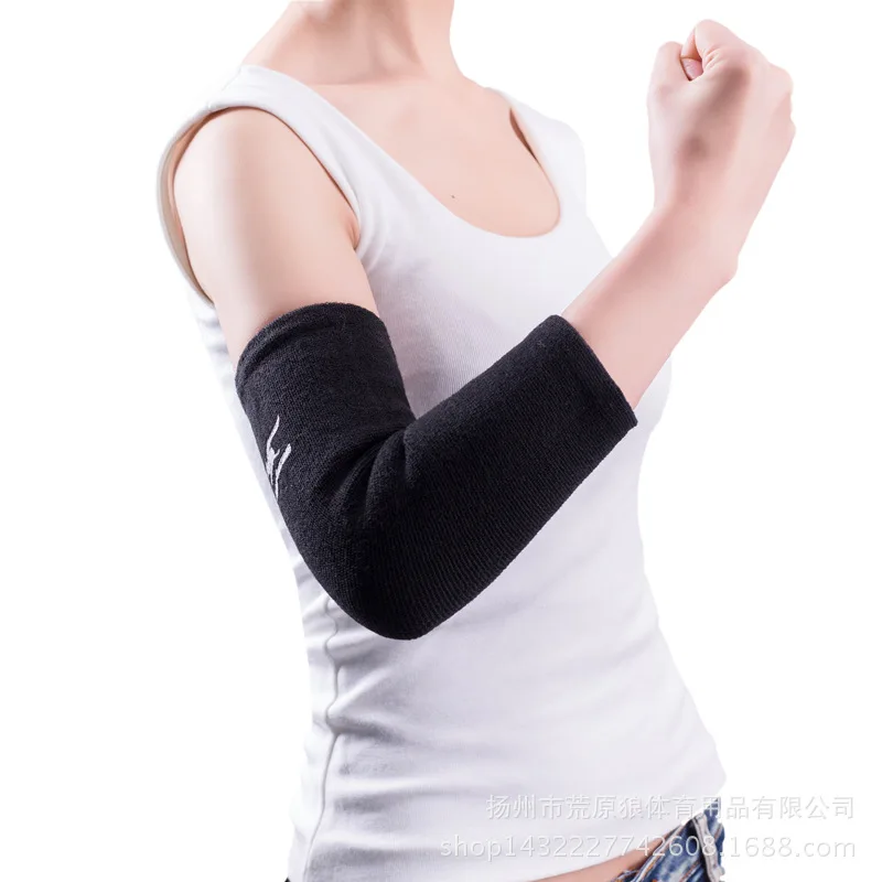

Breathable Sweat Absorbing Black And White with Pattern Elbow Guard Barcer Four Sides Elasticity Sports Warm Sweat Absorbing Bre