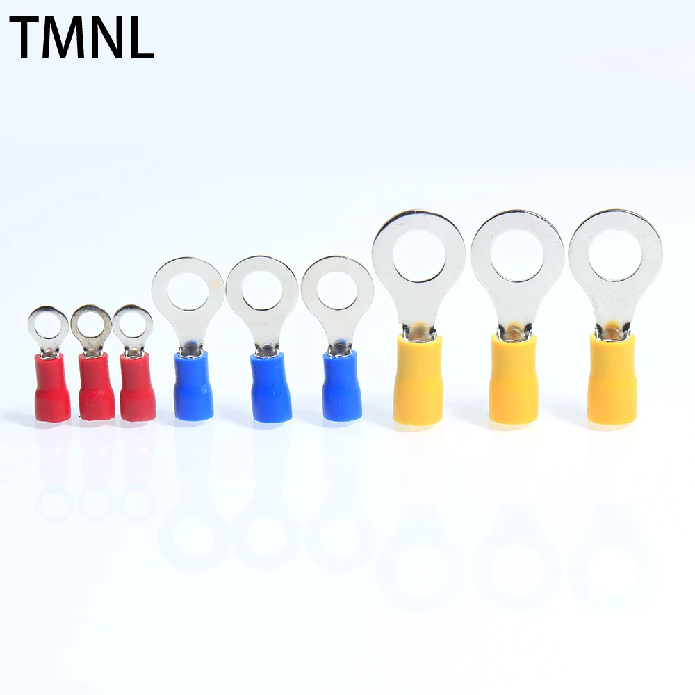 

RV1.25-4 RV2-6 RV5.5-8 кольцо изолированный терминал кабель разъем провода электрические обжимной смешанные наконечник автомобильные аксессуары