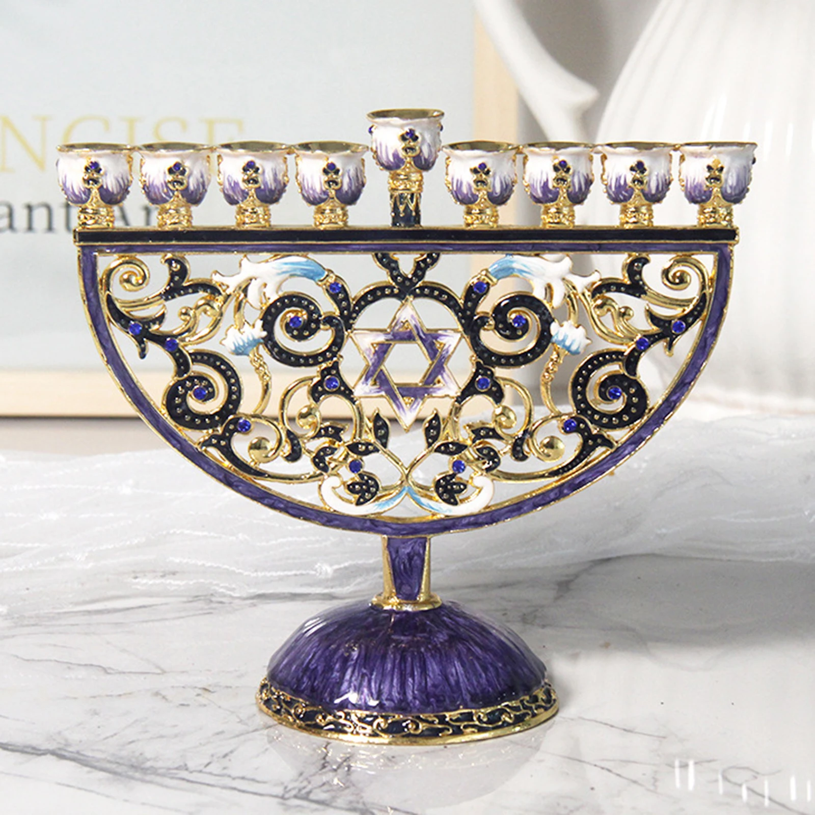 Hanukkah Menorah Candelabra 9 Branch Candlestick Party Candle Holder candle holders