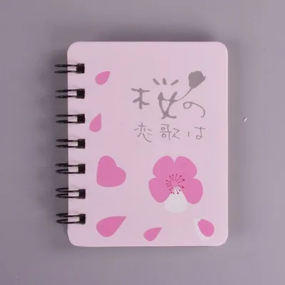 Kawaii розовая пантера блокнот для заметок корейские канцелярские принадлежности для студентов катушка для опрокидывания блокнот портативный блокнот милые маленькие книжные школьные принадлежности