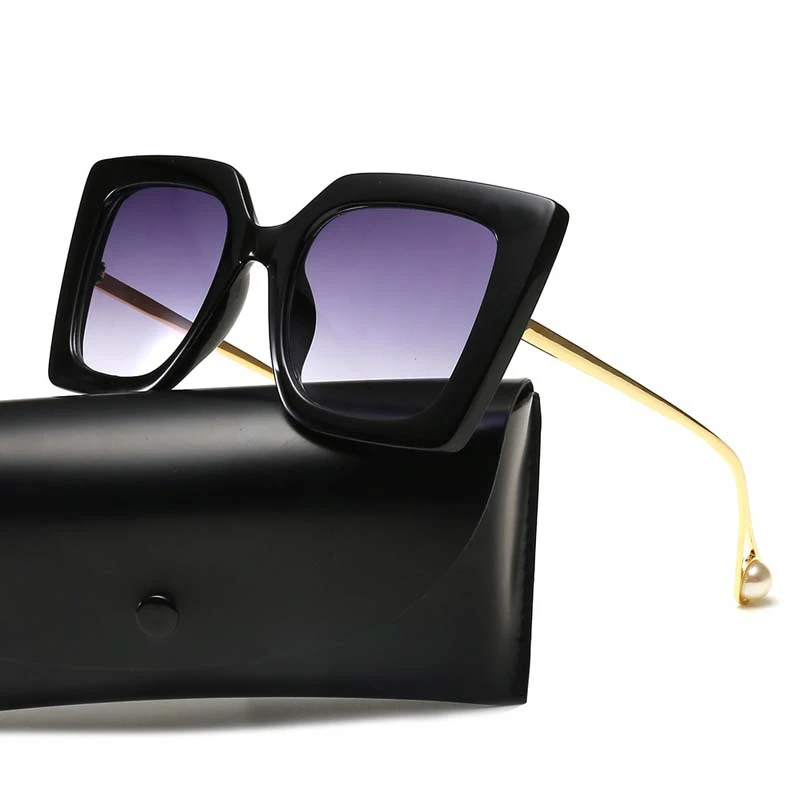 

Oversized Vintage Sunglasses Woman Classic Square Sun Glasses Female Brand Designer Metal Gradient Lunettes De Soleil Femme