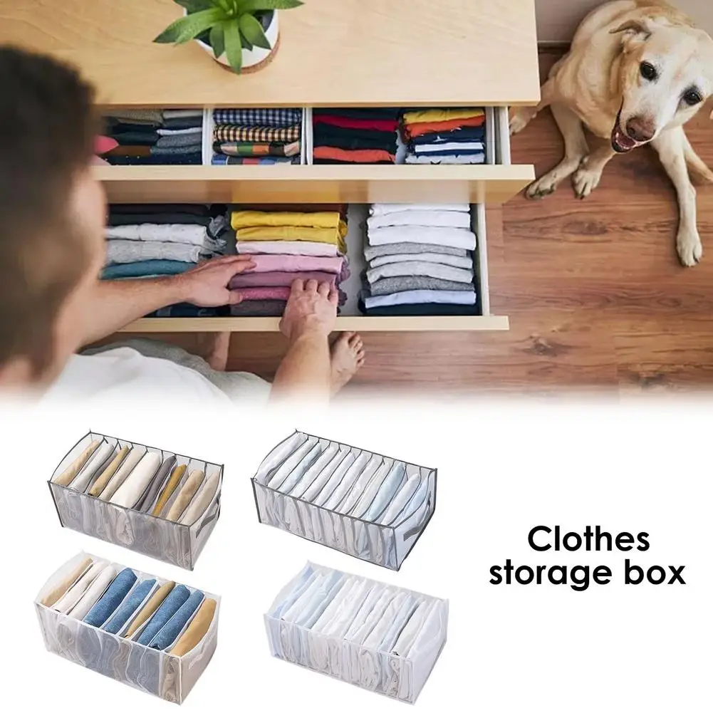 9/12 Grids Jeans Storage Box Closet Wardrobe Clothes Compartment Boxes