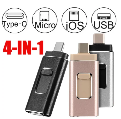 Флеш-накопитель USB для iphone, android, телефон type c, Micro SD, 256 ГБ, 128 ГБ, 64 ГБ, 32 ГБ, 16 ГБ, usb карта памяти 3,0, флешка