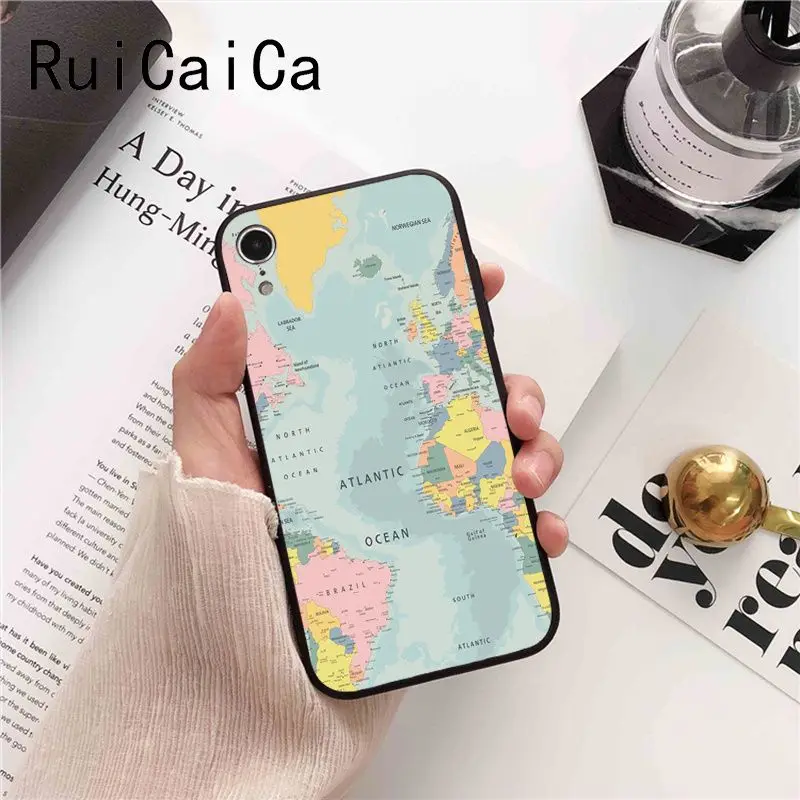 World map airplane travel