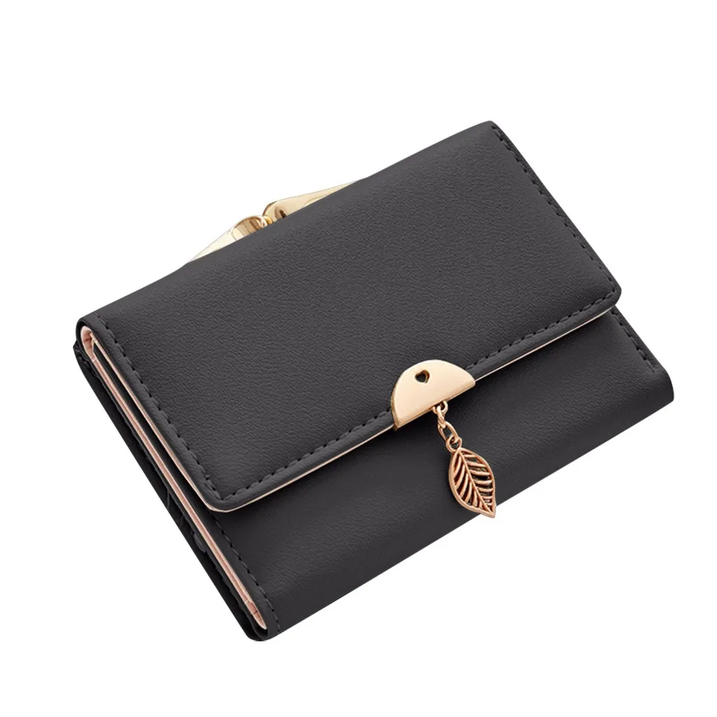 Новинка, брендовый Модный женский мини-кошелек на молнии, держатель для карт, кошелек для монет, маленький кожаный клатч, сумочка, женская сумка для денег# y3 - Цвет: Черный