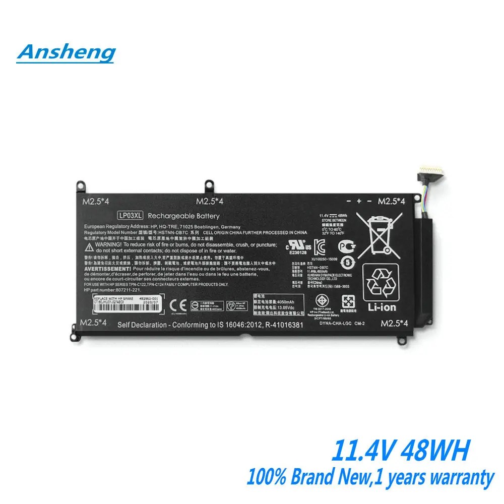 

Genuine LP03XL Laptop Battery For Hp Envy 14-J 15T-AE M6-P Envy 15-AE015TX AE016TX AE018TX M6-P113DX P013DX HSTNN-DB7C DB6X