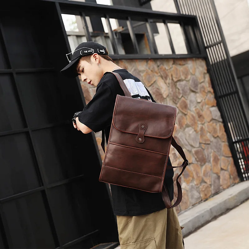 

Retro new student backpack European and American men's outdoor travel leisure backpack