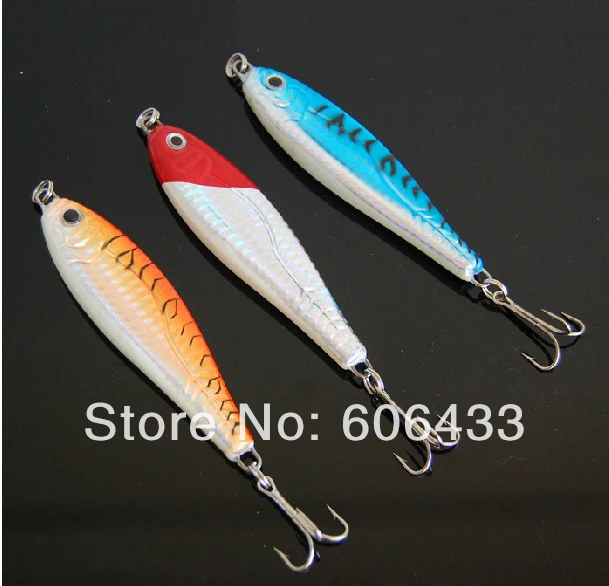 5x Fishing fish Lure Jigbait spoon Treble Hook Spinner baits 60g | Спорт и развлечения