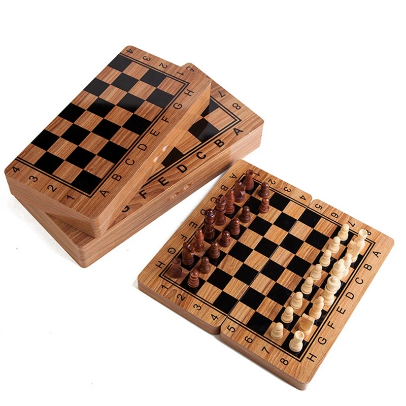 Новые шахматы шашки складные 3 в 1 Высококачественная деревянная пластиковая деревянная настольная игра
