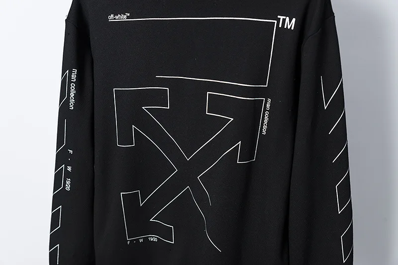 OFF-WHITE OW короткий угол стрелка печати балахон