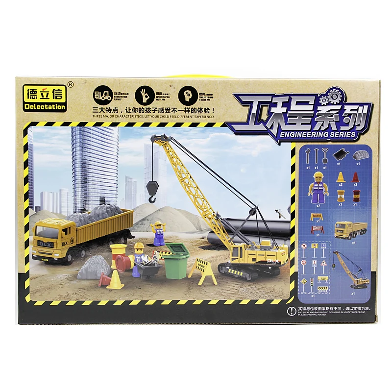 De Toy пластиковый подъемный башенный кран Lixin инженерное транспортное средство дорожный роликовый кран готовой продукции миксер мужской тип модели