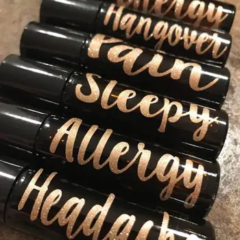 

Empty Essential Oil Perfume Bottle DropShip 1 Sheet Party Decorations Delicate Golden Letter Label Sticker Decorative Applique